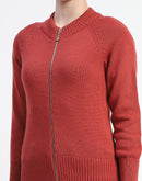 Madame Blush Full-Zip Knit Sweater