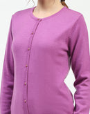 Madame Mauve Button-Up Cardigan