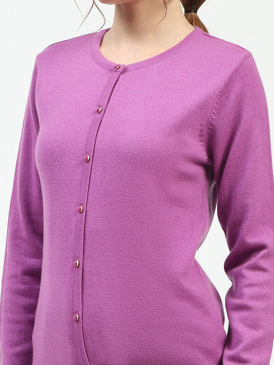 Madame Mauve Button-Up Cardigan