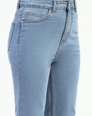 Madame Light Blue Straight Fit Cotton Jeans