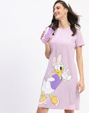 mSECRET Disney Graphic Print Cotton Lilac Sleep shirt