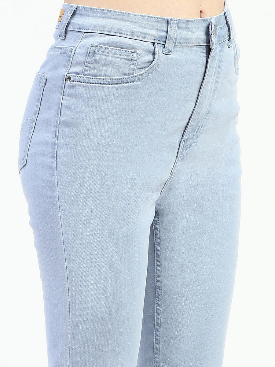 Madame Ice Blue Skinny Fit Cotton Jeans