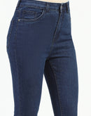 Madame Dark Blue Skinny Fit Cotton Jeans