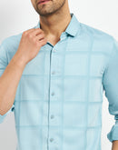 Camla Iceblue Shirts For Men