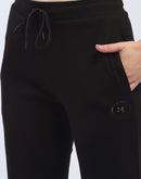 mSECRET Solid Black Track Bottom