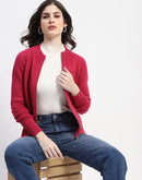 Madame Knit Fuschia Mock Neck Sweater