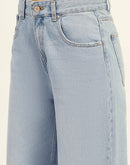 Madame Mid Rise Solid Ice Blue Denim