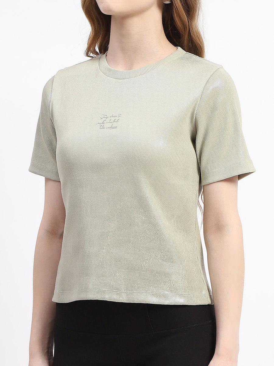 Madame Green Crew Neck Cotton T-shirt