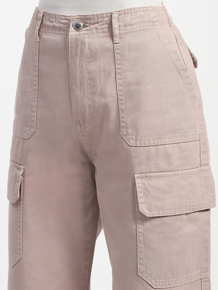 Madame Relax Fit Straight Khaki Cargo Pants