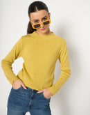 Madame Mock Neck Solid Yellow Skeeve