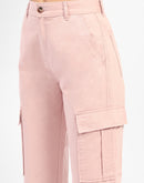 Madame Solid Pink Cargo Jeans