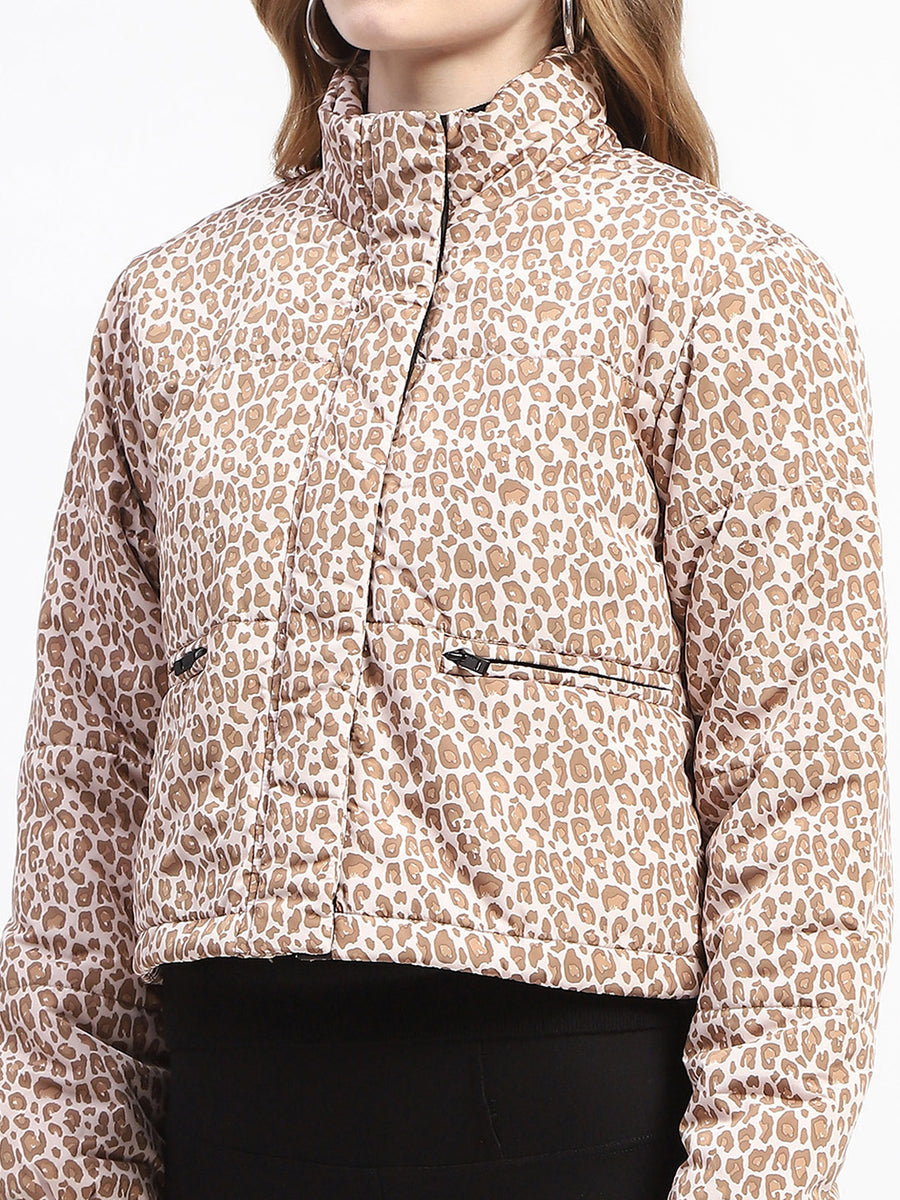 Madame Camouflage Beige Puffer Jacket