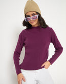 Madame Mock Neck Purple Skeeve