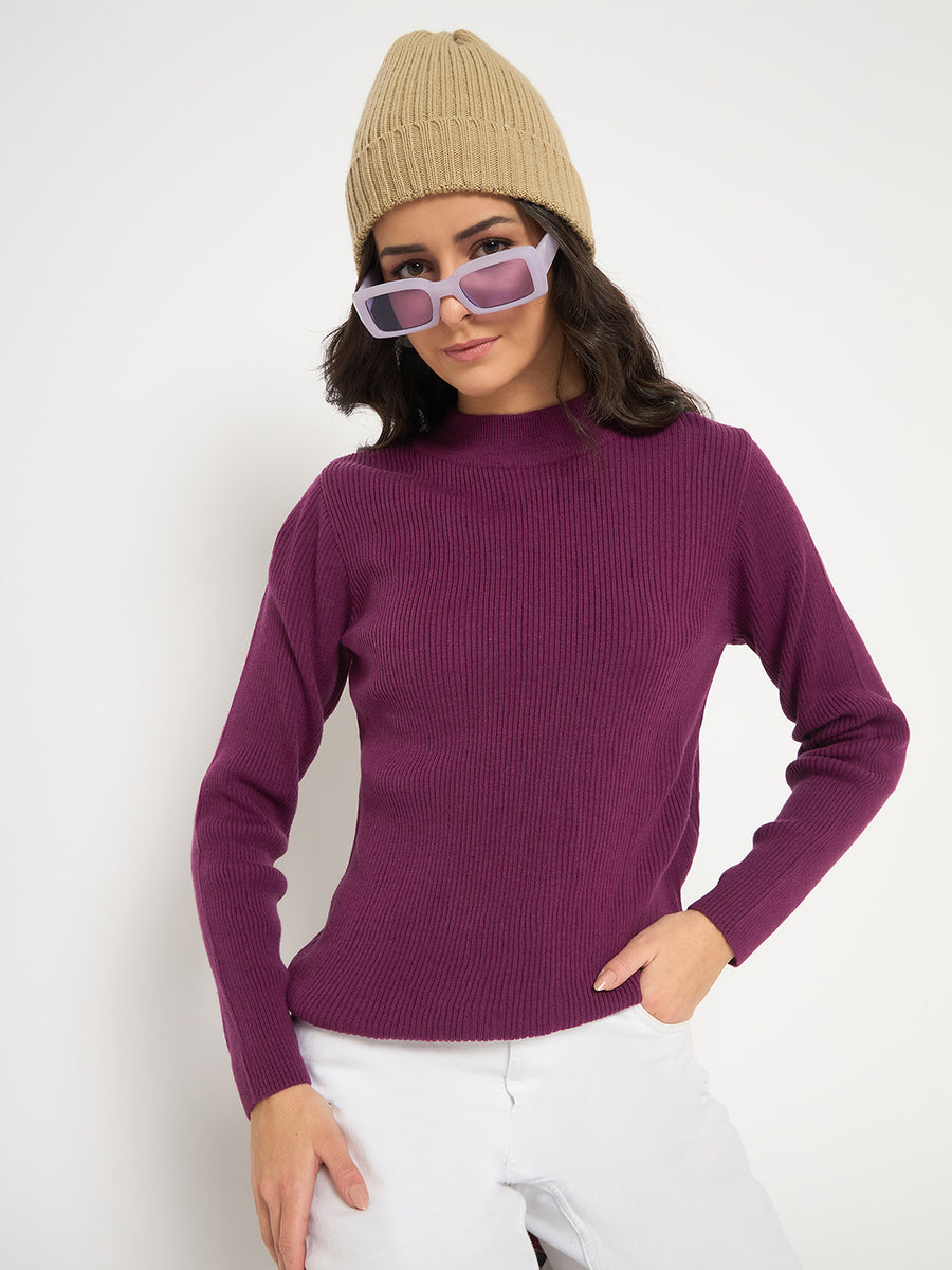 Madame Mock Neck Purple Skeeve