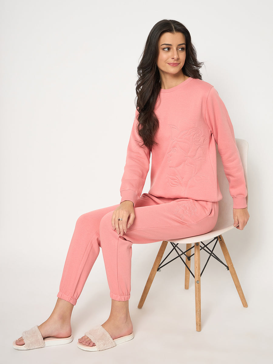 mSECRET Cotton Blend Pink Night Suit