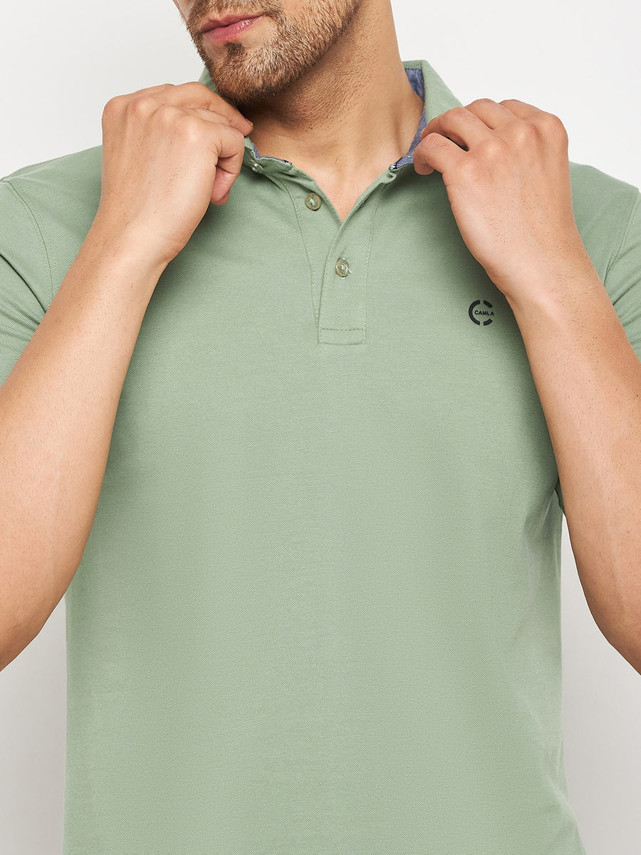 Camla Green T- Shirt For Men