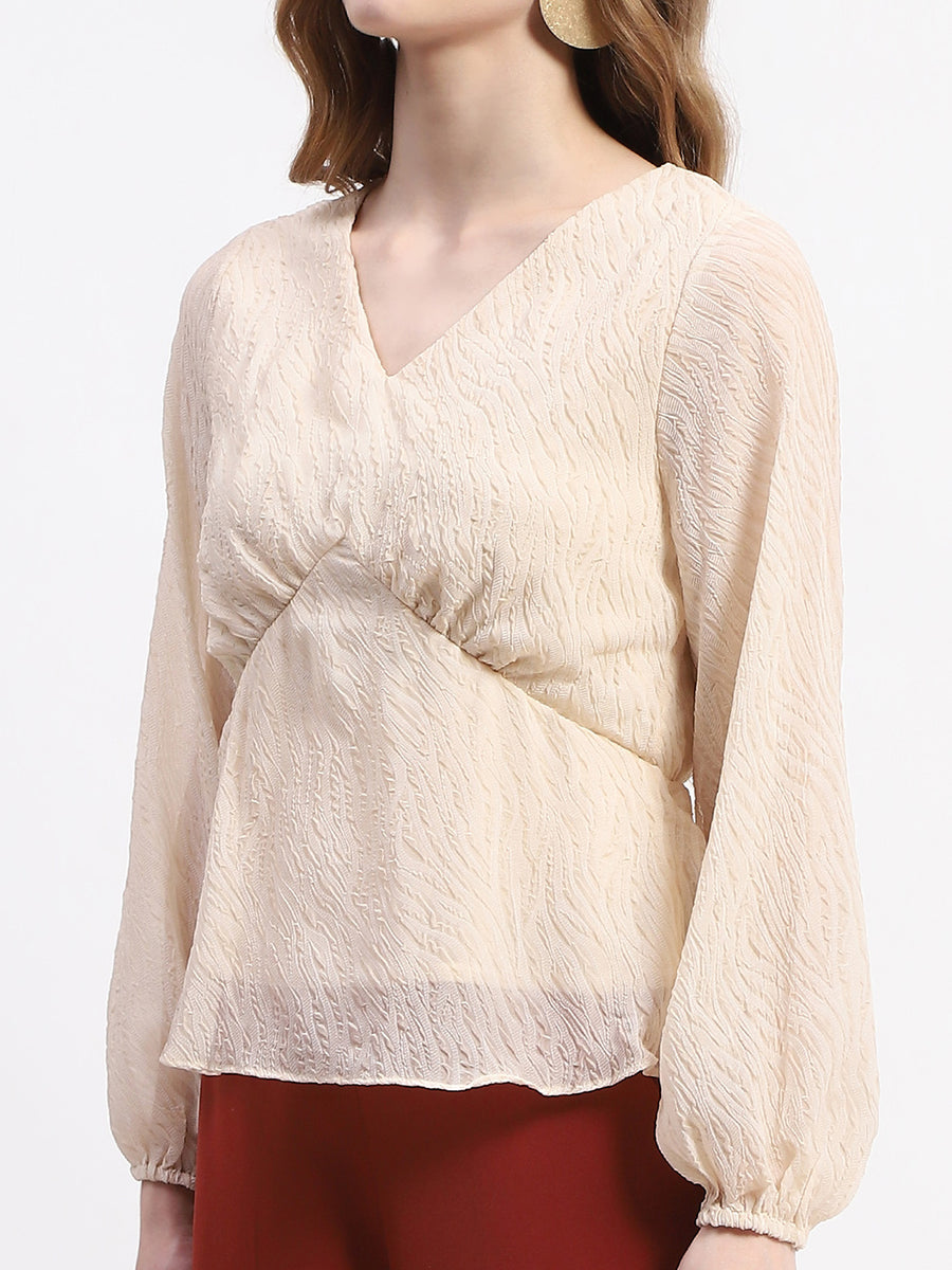 Madame Beige Empire Waist Top