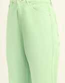 Madame Regular Mid Rise Cotton Green Denim