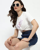 Madame Graphic Print White Cotton T-Shirt