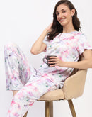 mSECRET Pink Tie-Dye Night Suit Set with Relaxed Fit