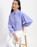 Madame Embellished Cuffed Sleeve Mauve Shirt