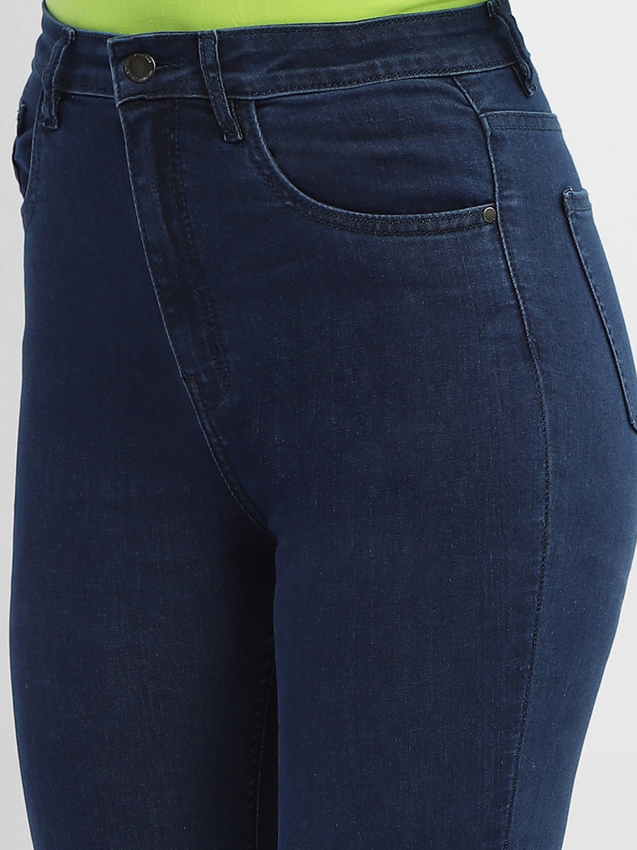 Madame Solid Mid Blue Skinny Fit Jeans