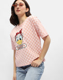 Madame Disney Donald Duck Pink Cotton T-Shirt