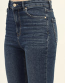 Madame Skinny Fit Raw Hem Cotton Dark Blue Denim