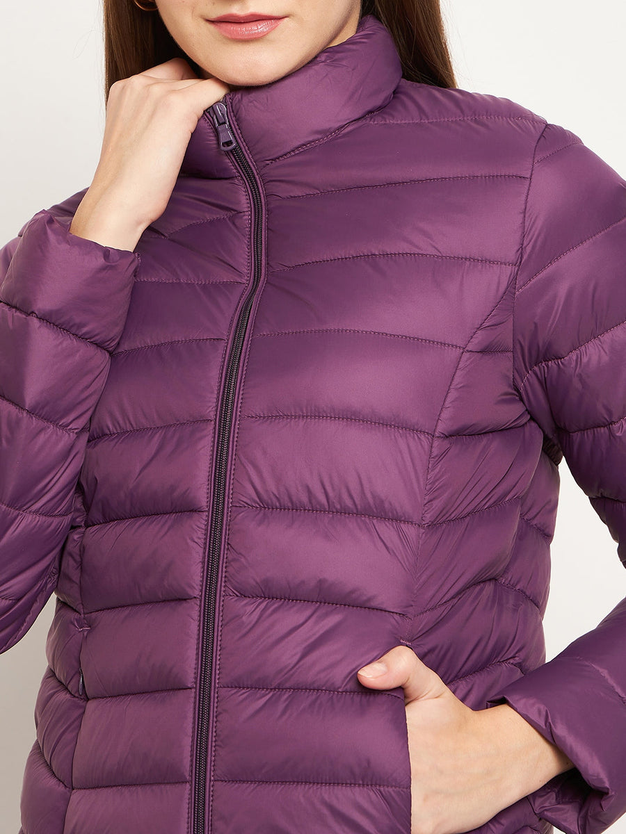 Madame Purple Puffer Jacket Buy COLOR Purple Jackets Online for Glamly