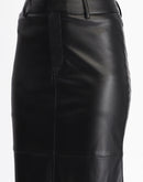 Madame Black Faux Leather Mermaid Skirt