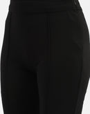 Madame Solid Black Flared Trouser