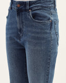 Madame Dark Blue Straight Fit Cotton Denim