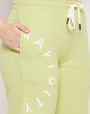 mSECRET Lime Typography  Cotton Shorts