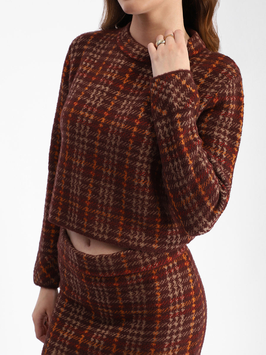 Madame Rust Plaid Skirt and Sweater Co-ord Set