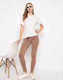 Madame Skinny Fit Brown Tights