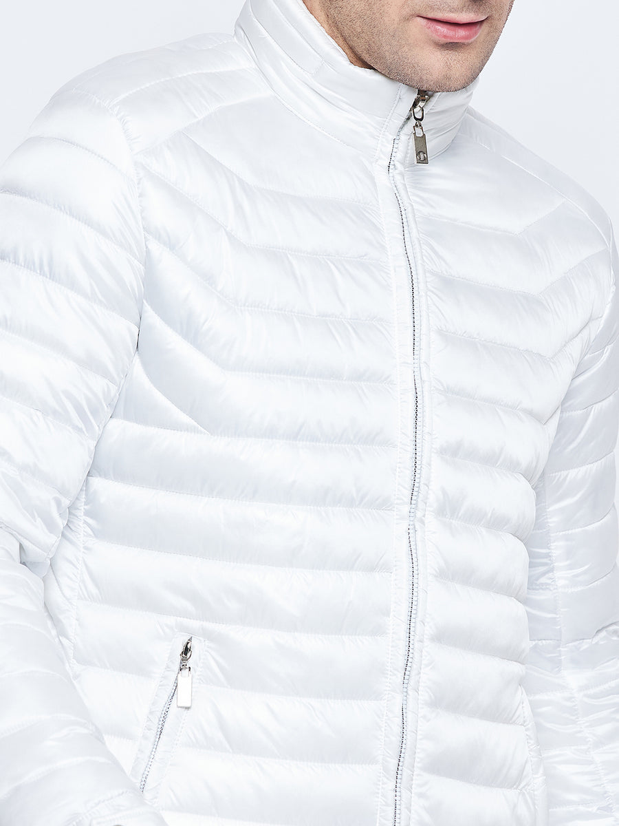Monte Carlo C&D White Puffer Jacket With Hood | 6210617940-1 | Cilory.com