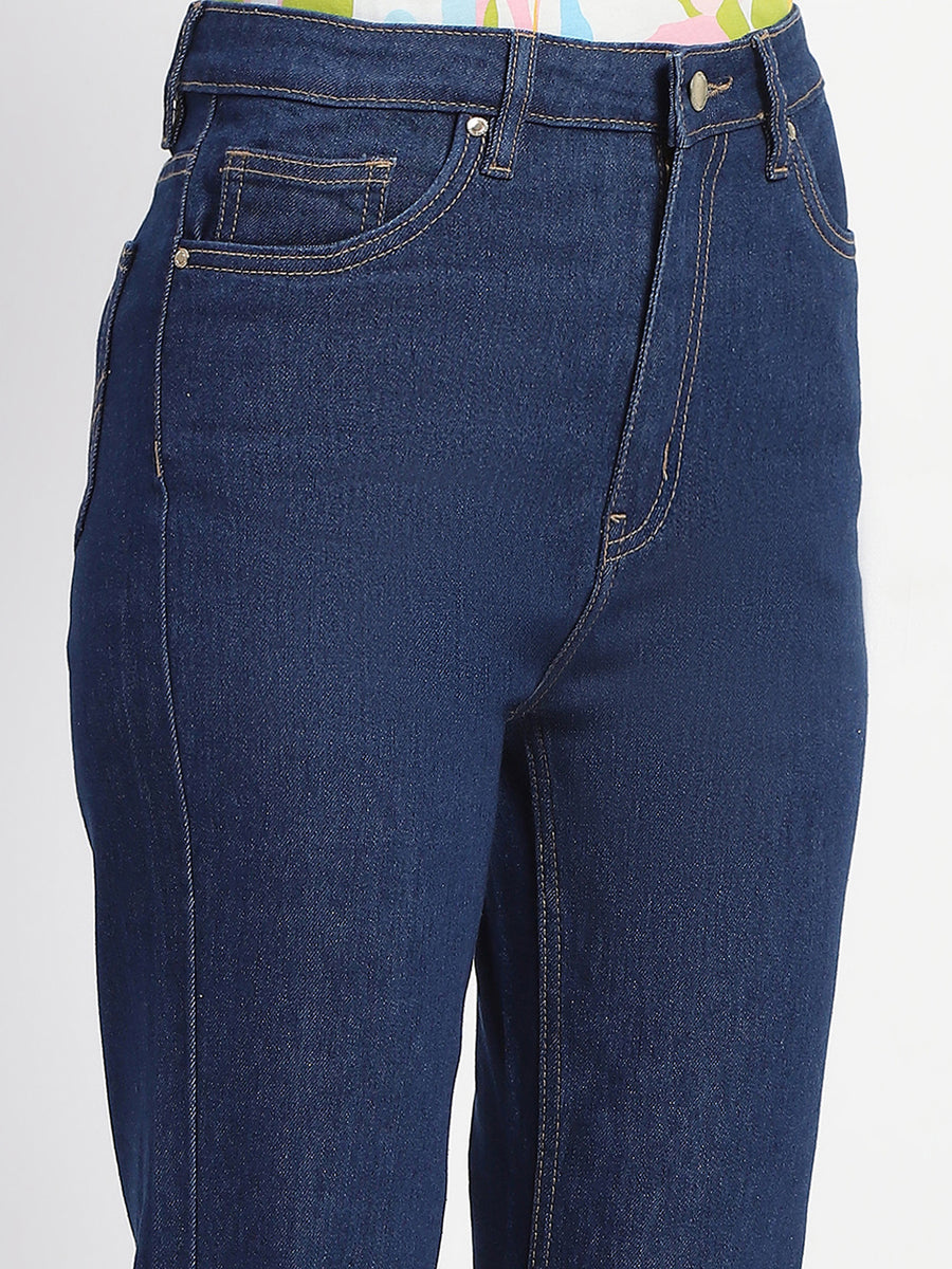 Madame Bootcut Solid Indigo Denim