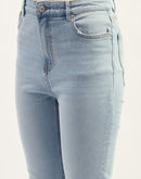 Madame Skinny Fit Raw Hem Cotton Ice Blue Denim