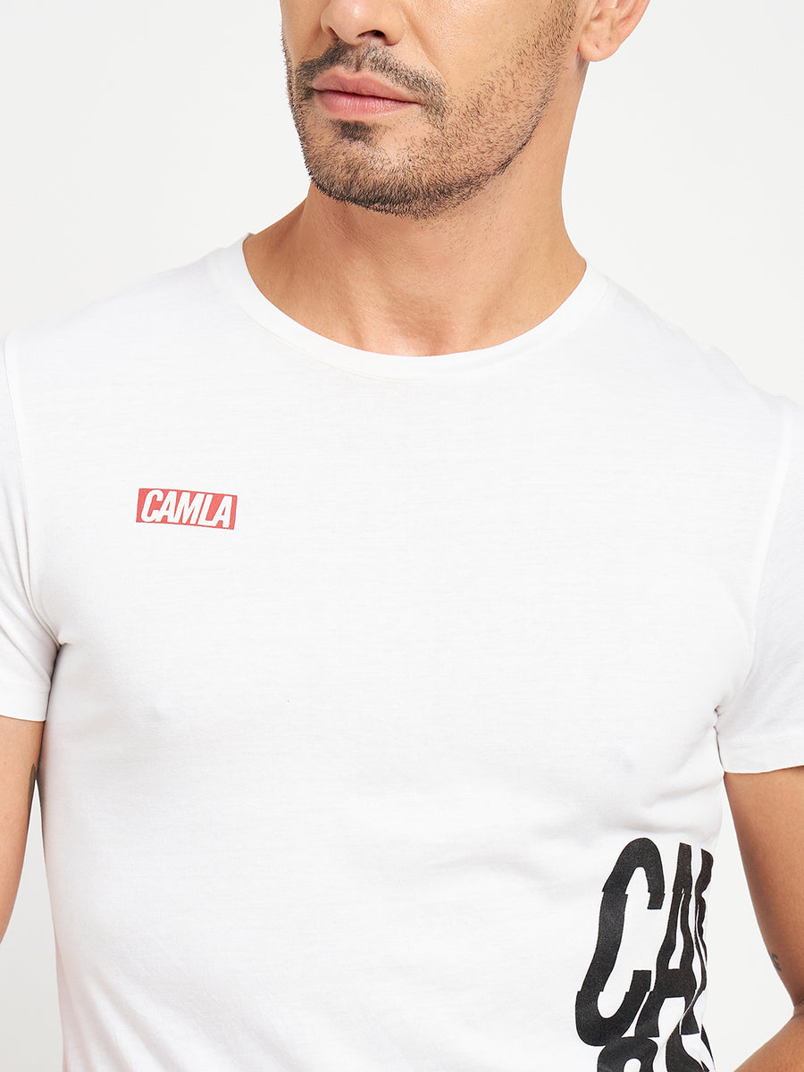 Camla White T- Shirt For Men