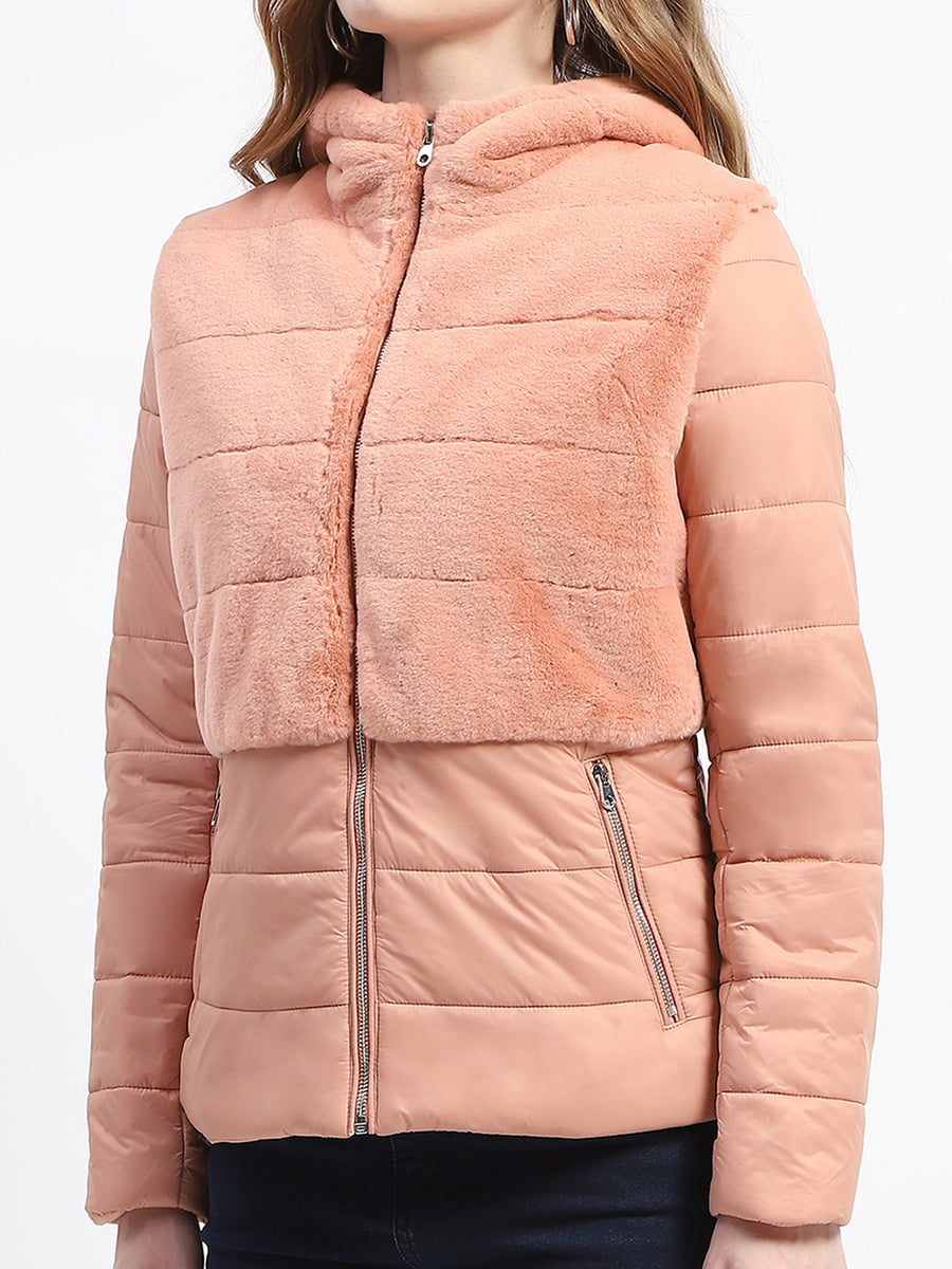 Madame Dual-Textured Rust Puffer Jacket