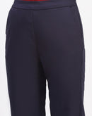 Madame Straight Fit Navy Trousers