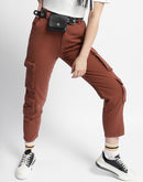 Madame Mid Rise Tapered Fit Rust Cargo