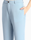 Madame Sky Blue Tapered Fit Trousers