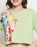 Camla Barcelona Disney Mini Mouse Print Green T-Shirt