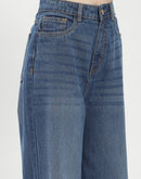 Madame Shanaya Kapoor High-Waisted Flared Ripped Mid Blue Jeans