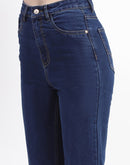 Madame Straight-Fit Dark Blue Cotton Jeans