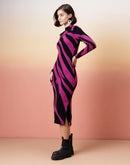 Madame Pink & Black Knitted Dress