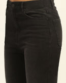 Madame Skinny Fit Raw Hem Cotton Black Denim