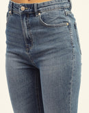 Madame Skinny Fit Raw Hem Cotton Light Blue Denim