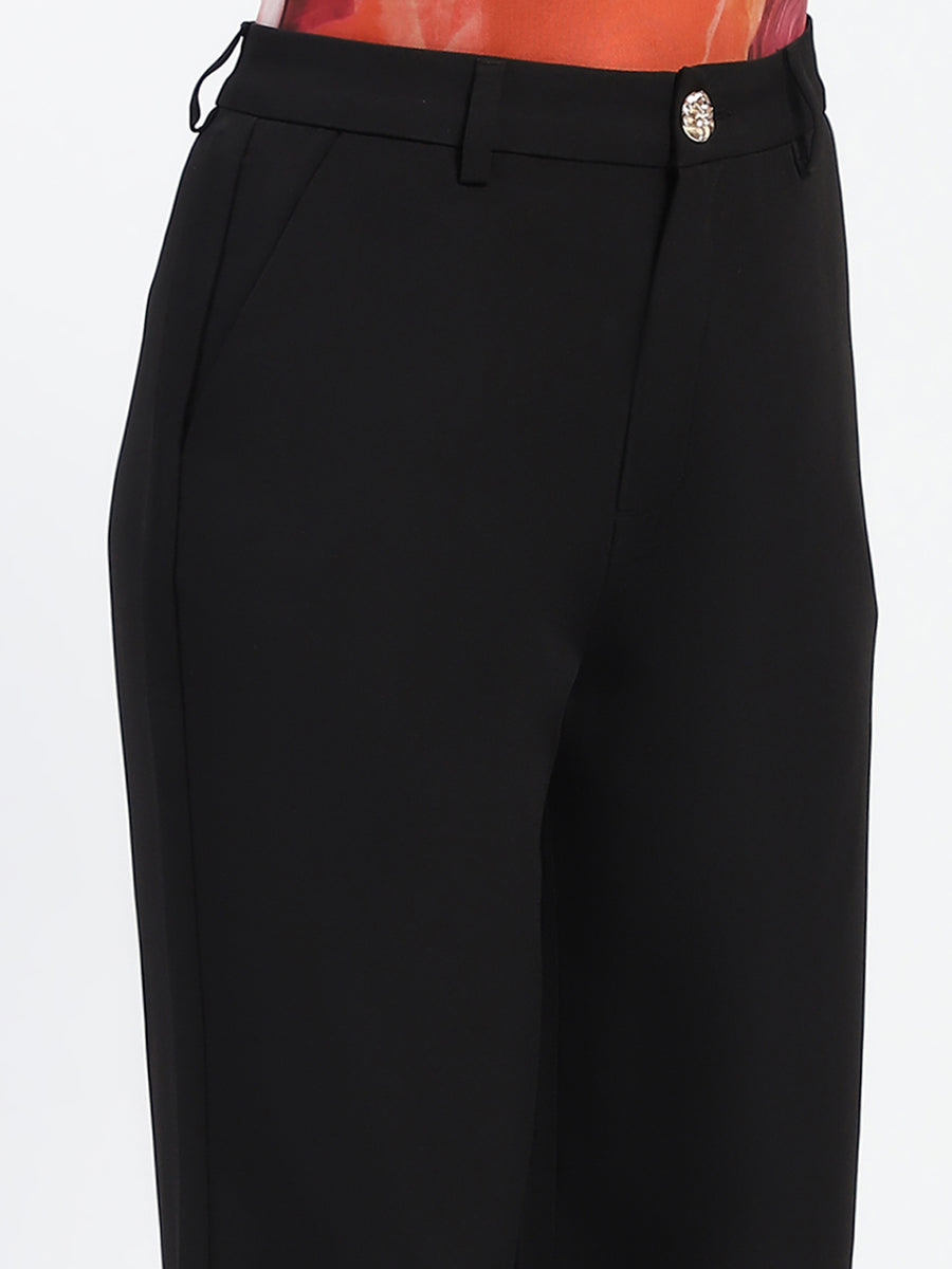 Madame Black Straight Fit Trousers